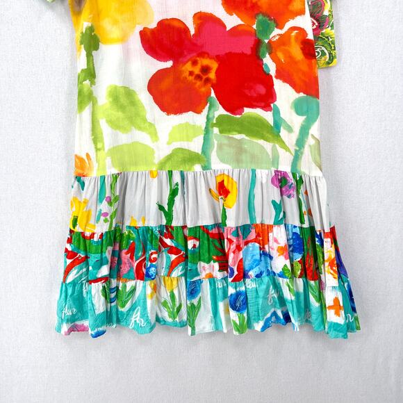 JAMS WORLD Hattie Dress Women Medium Farkas Floral Hawaiian Tropical Vintage NEW - Picture 5 of 13
